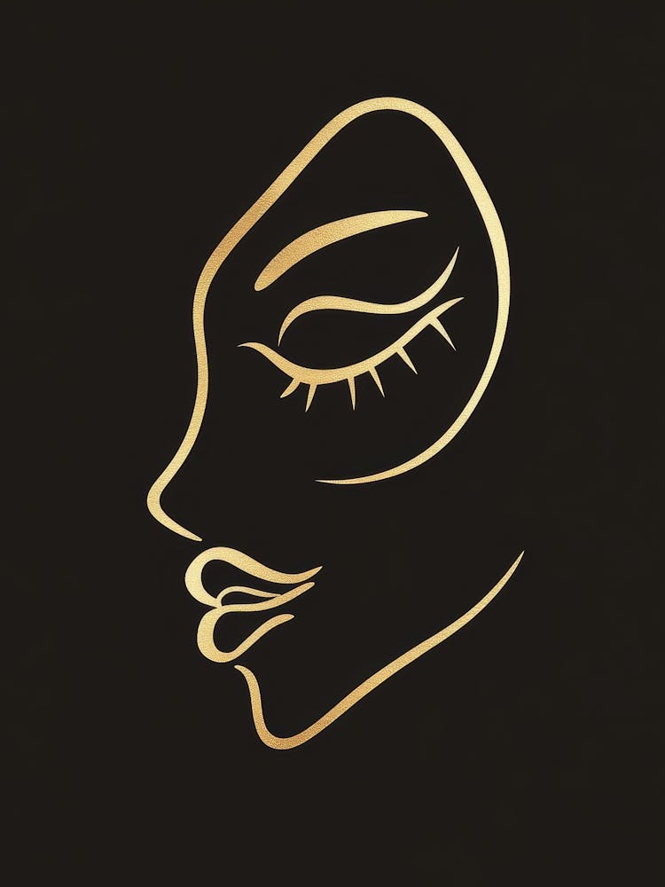 Gold Face Of A Woman