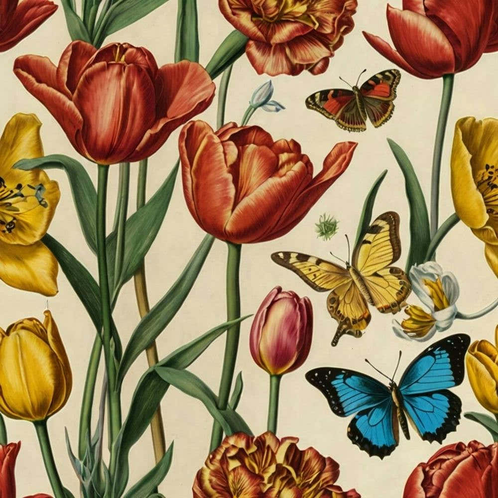 Tulips And Butterflies 4