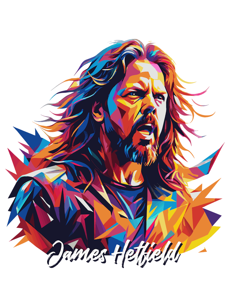 James Hetfield Metallica 01 Portrait Music Icon Style WPAP Pop Art