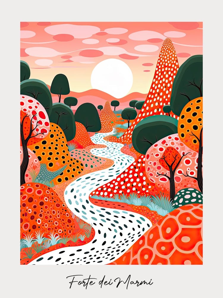 Poster Of Forte Dei Marmi, Italy, Illustration In The Style Of Pop Art 1