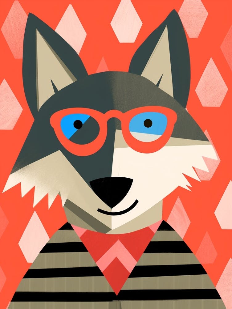 Little Timber Wolf 2 Wearing Sunglasses
