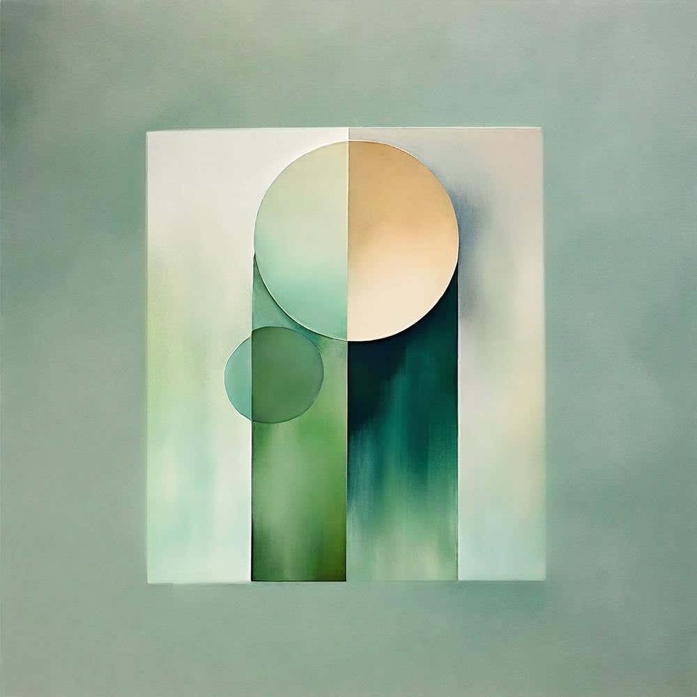 A Serene And Minimalist Abstract Composition With A Focus On Calming Elements