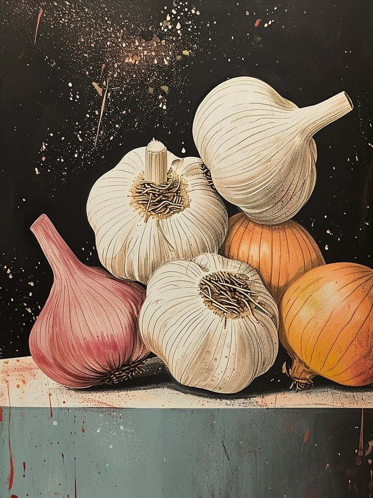 Art Deco Garlic & Onions 2