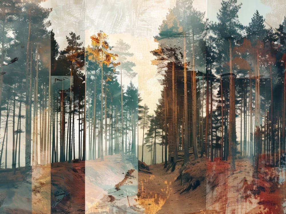 Forest Collage Vintage 7