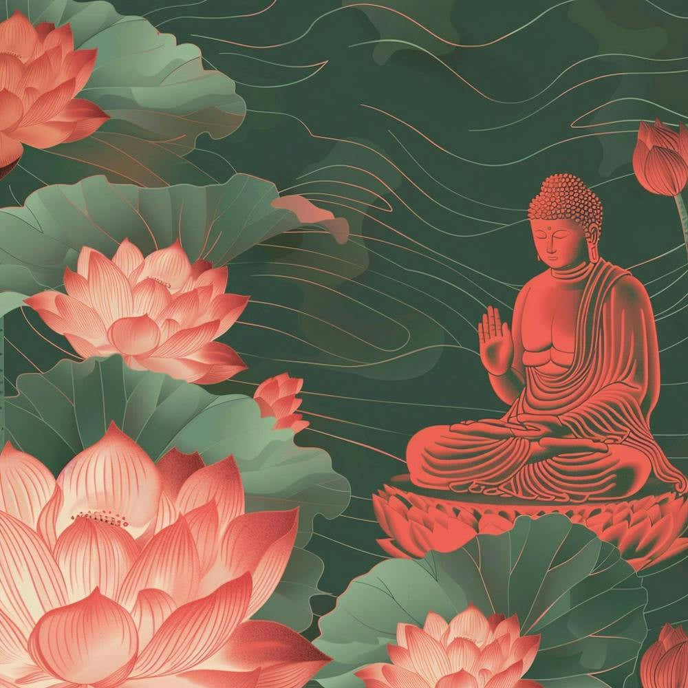 Vesak Banner Texture With Serene Buddhist Imager 1718395584 2