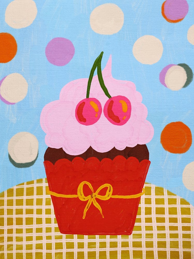 Cupcake and Dots