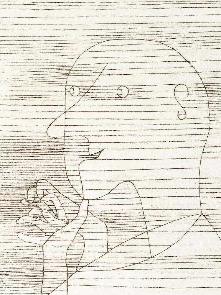 "Old Man Counting On His Fingers