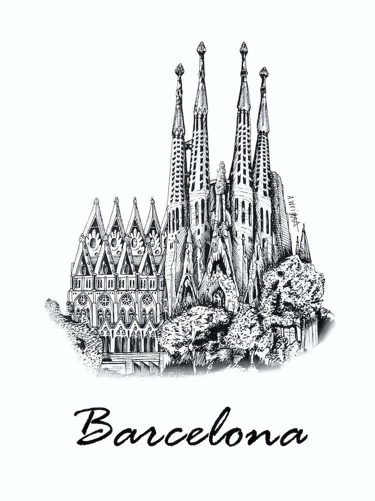 Fineliner Barcelona Landmark