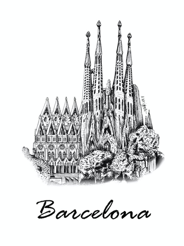 Fineliner Barcelona Landmark