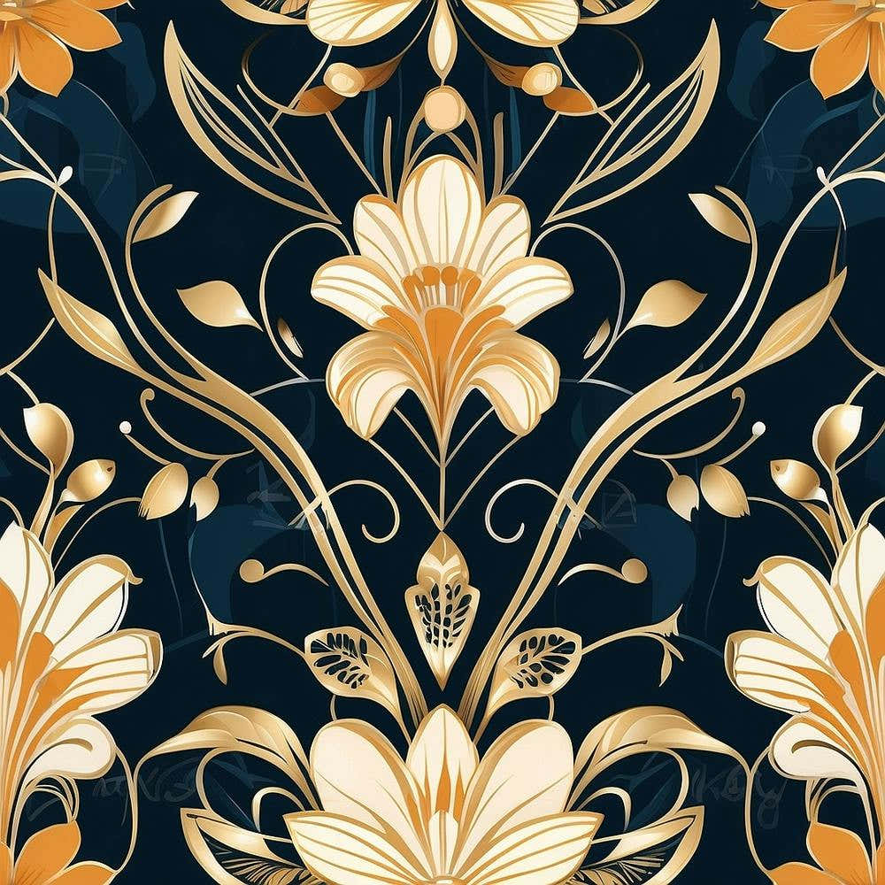 Gold Floral Pattern