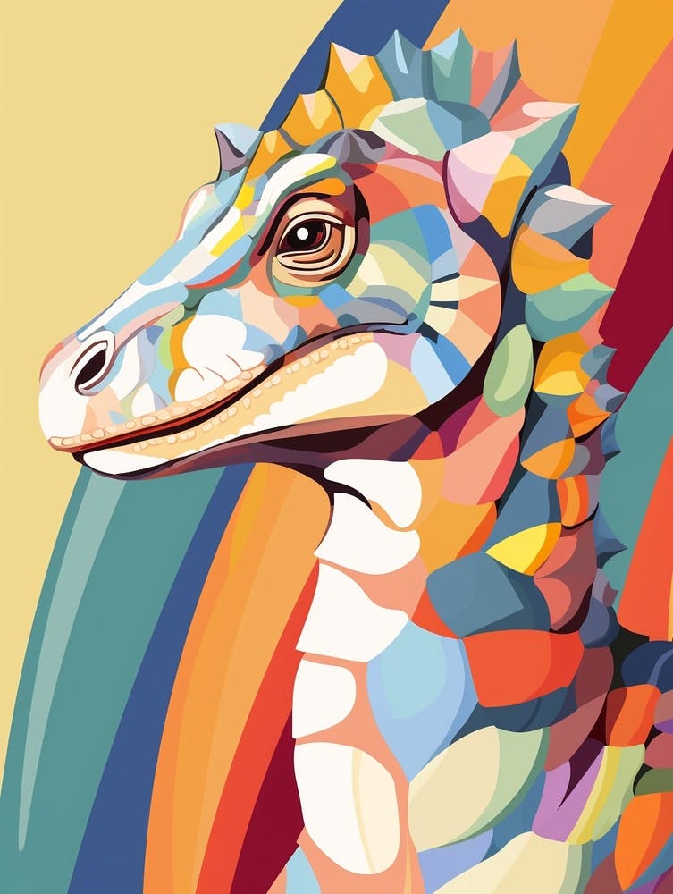 Colourful Dinosaur Parasaurolophus 1