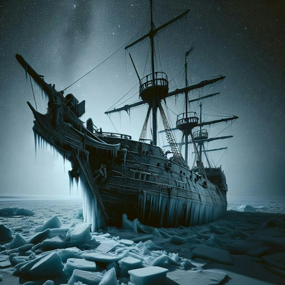 Ship Trapped On The Ice