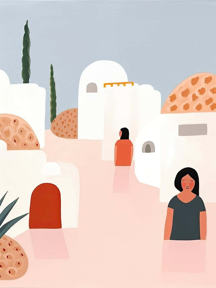 Holidays In Morocco, Tiny People And Illustration 1