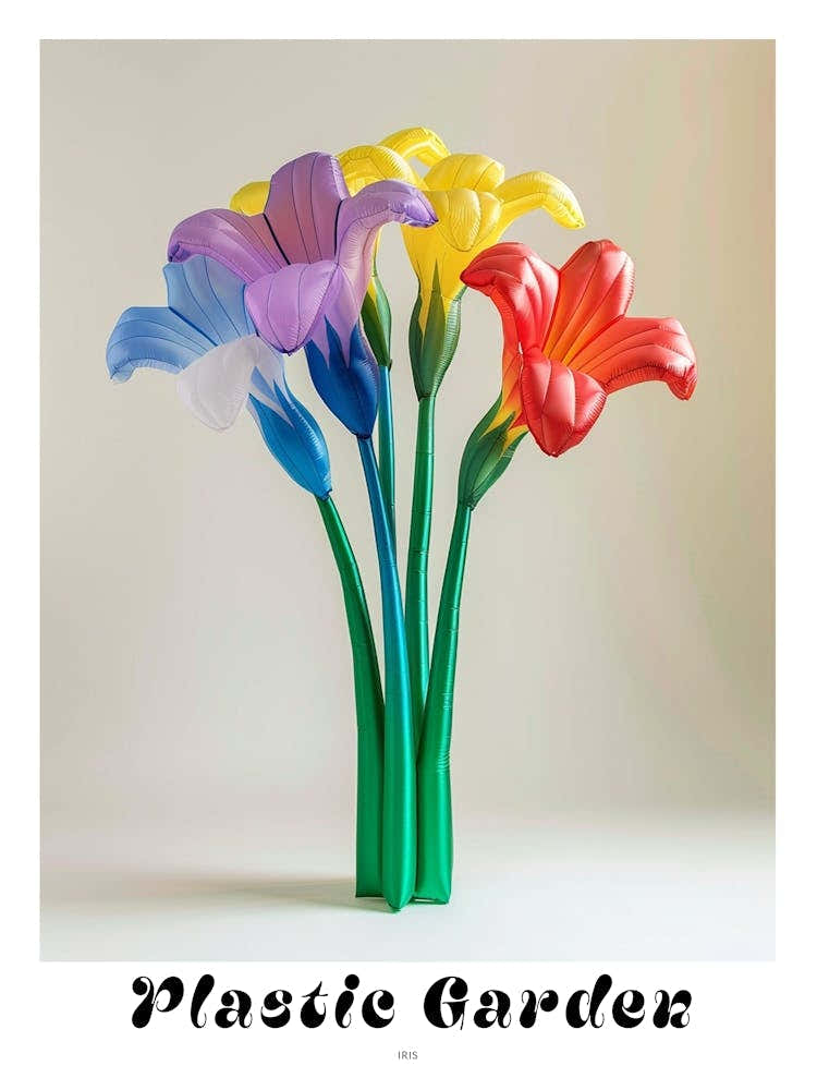 Dreamy Inflatable Flowers Poster Iris 1