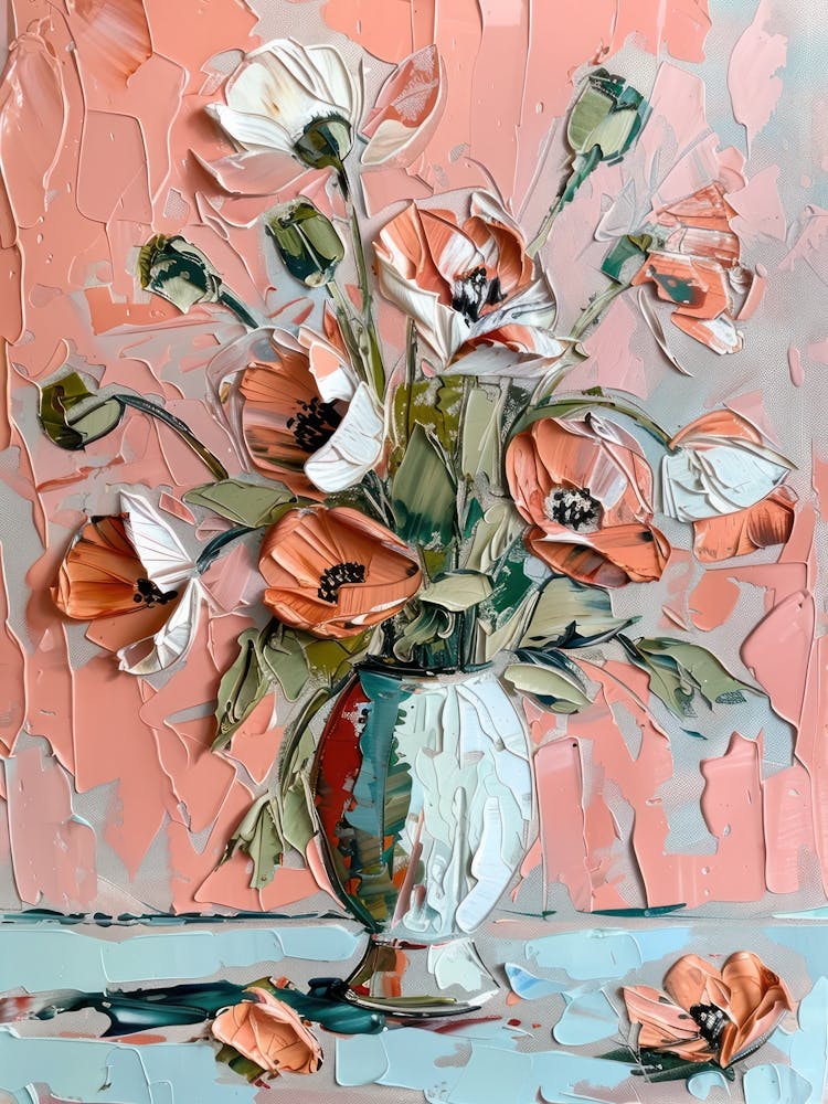 A World Of Flowers Poppy 1 Painting