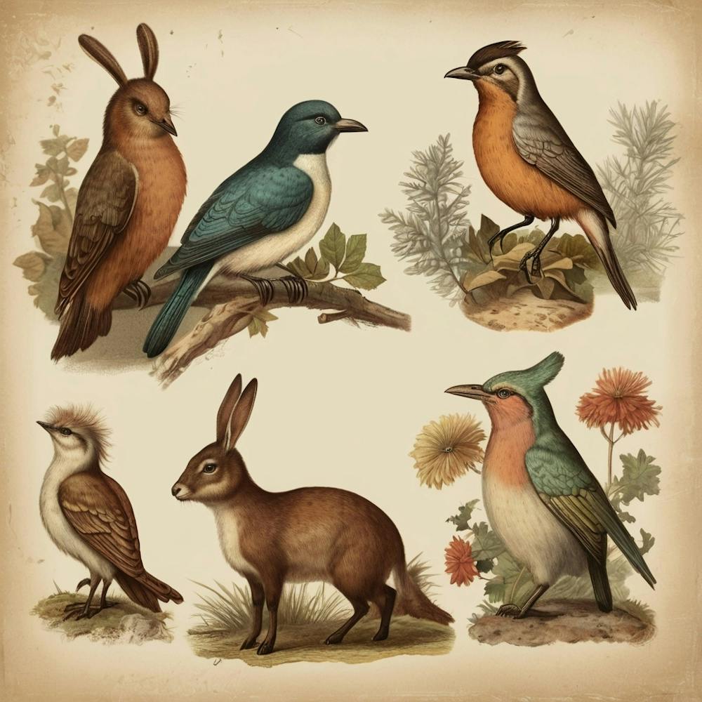 Default Default Vintage Animals For Defferent Seasons Aestethi 1 (2)