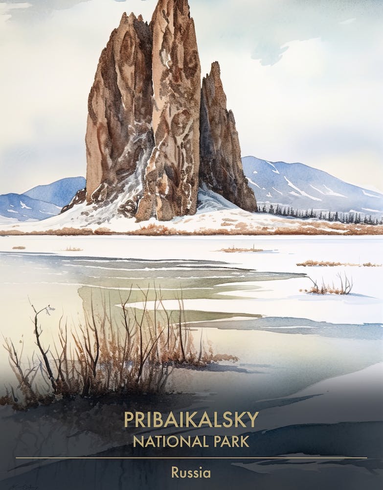 Pribaikalsky National Park Russia Watercolour 2