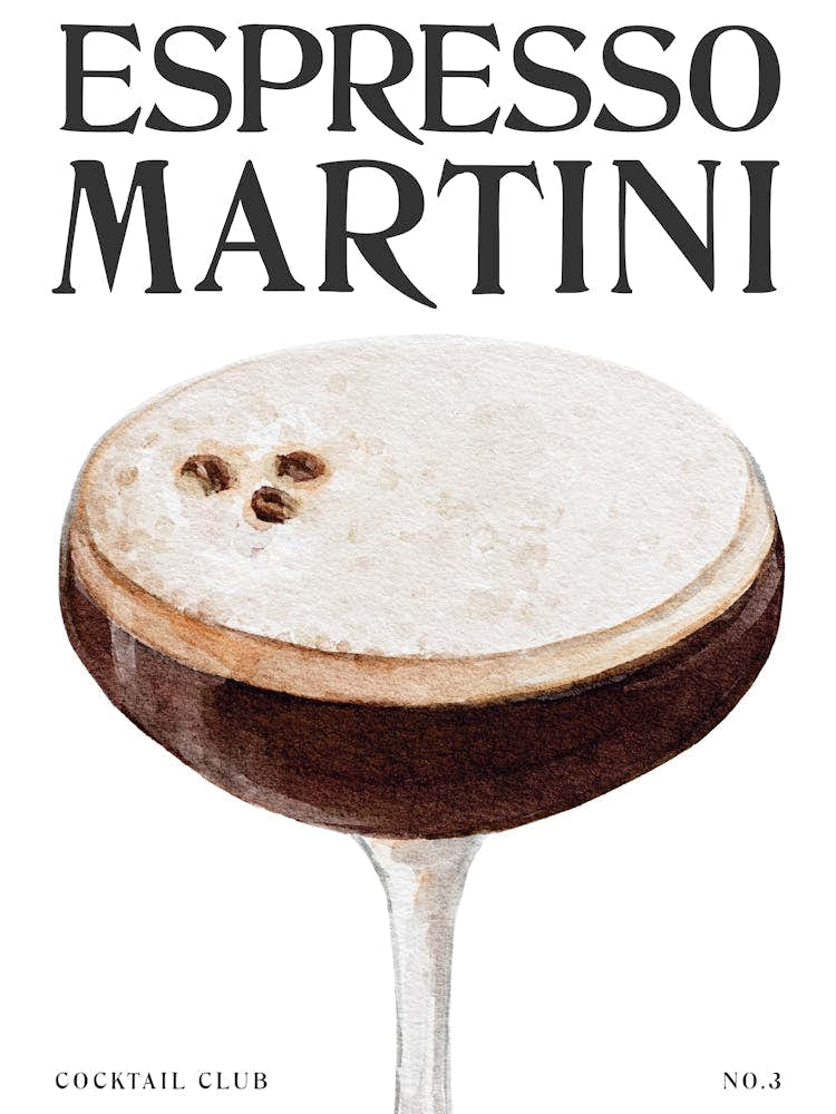 Watercolour Espresso Martini