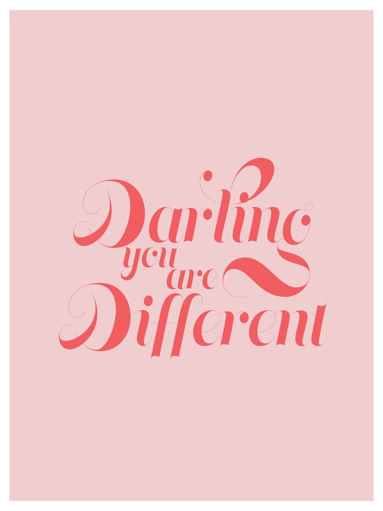 Darling You Are Different Pink And Red