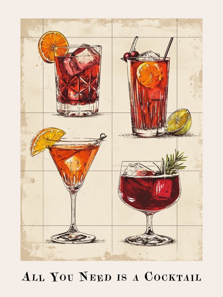 All You Need Is A Cocktail Poster 2