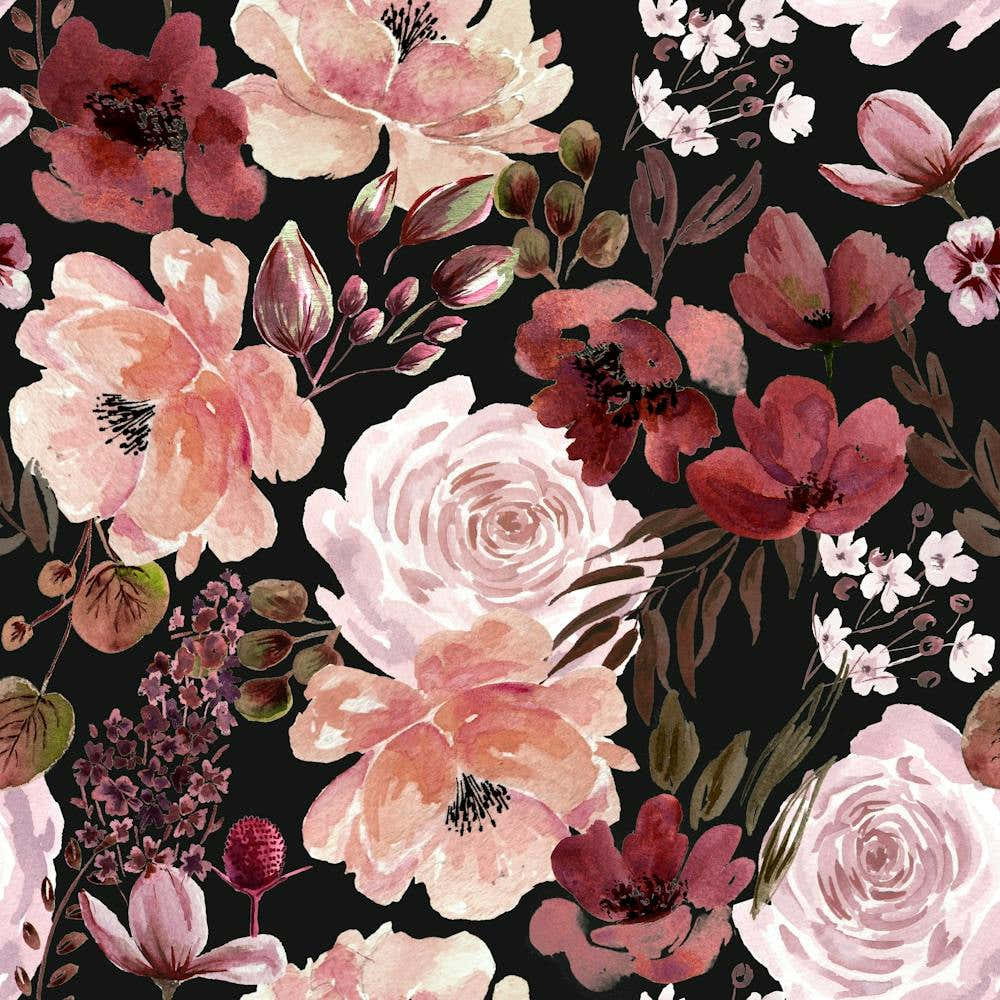 Floral Chaos Dark Brown