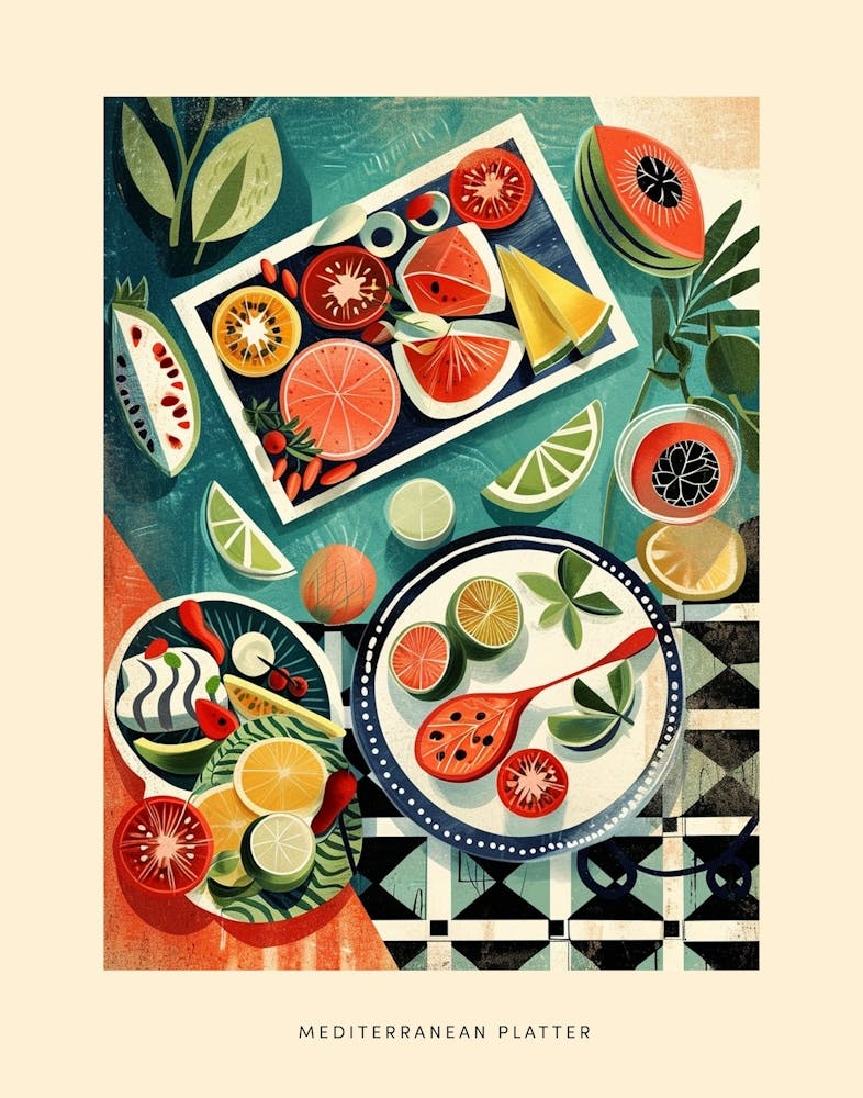 Mediterranean Platter Art Deco Poster 2