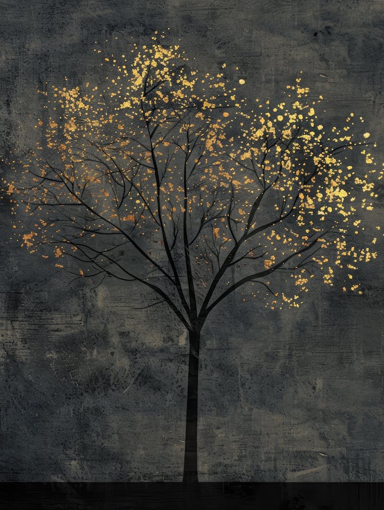 Golden Tree Canvas Print