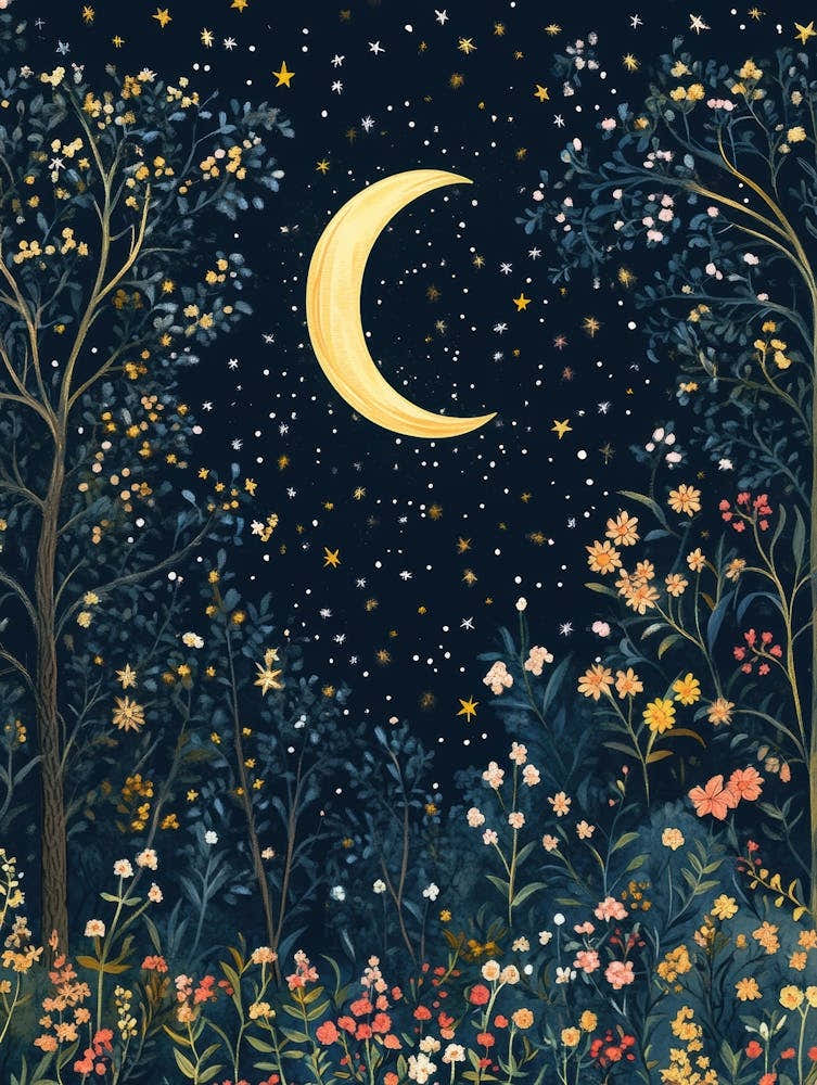 Moon And Flowers 1