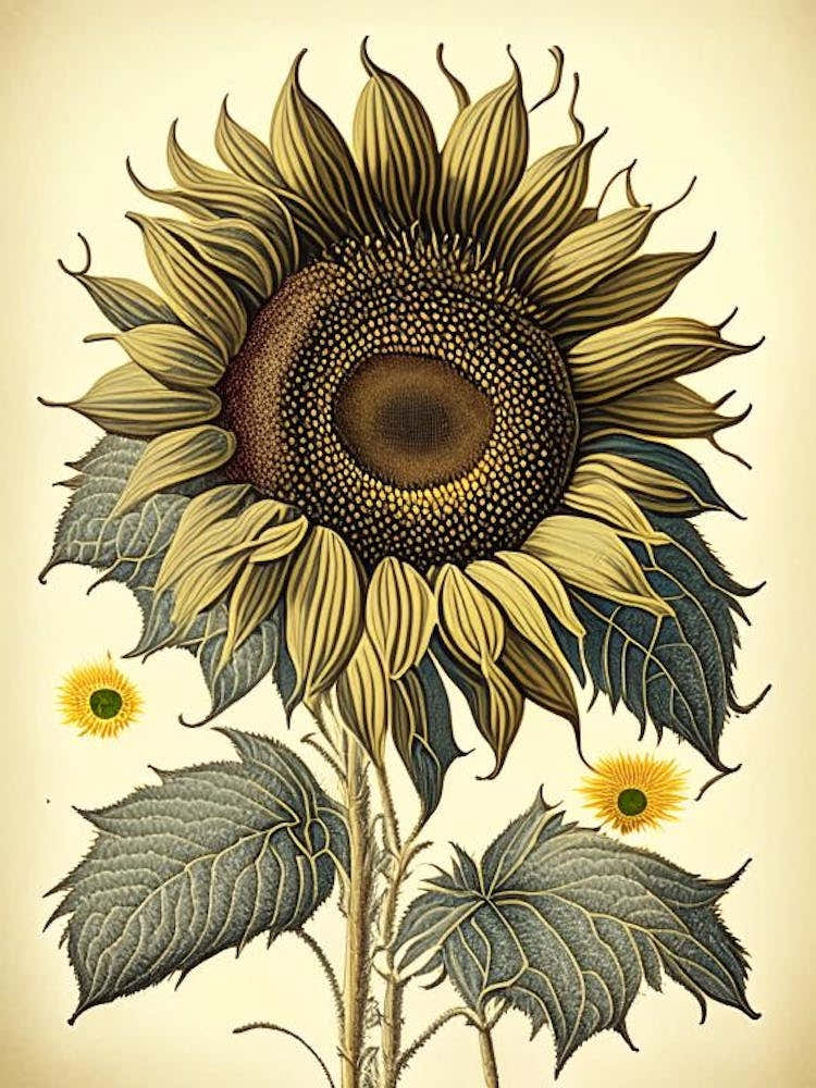 Desert Sunflower Wildflower Vintage Botanical 2