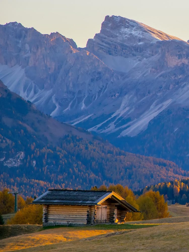 Dolomite Mountains At Sunset
