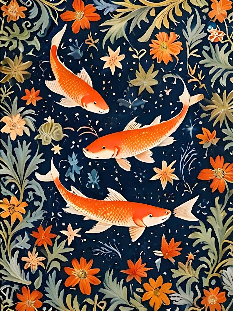 William Morris Koi Fish 3