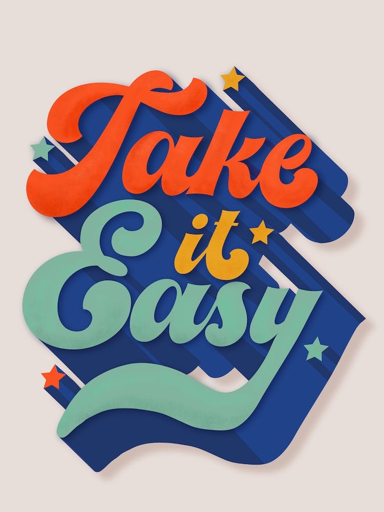 Take It Easy Colorful Type