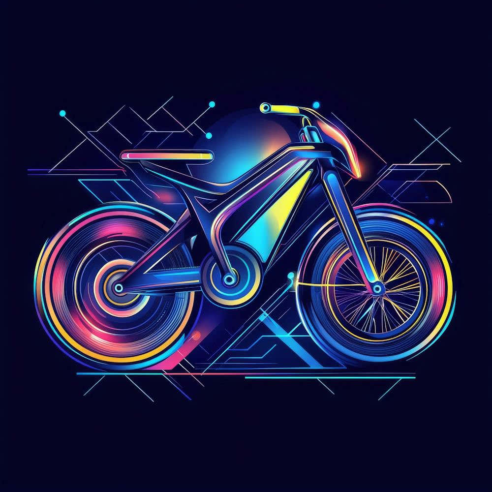 Neon Bike Illustration