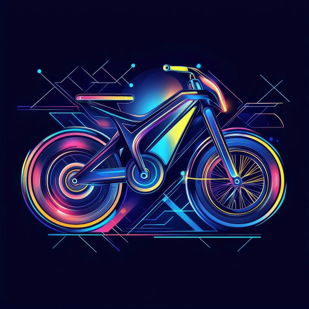 Neon Bike Illustration