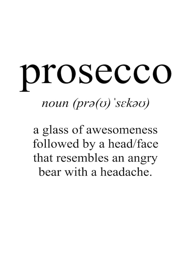 Prosecco Meaning Print Dining Room
