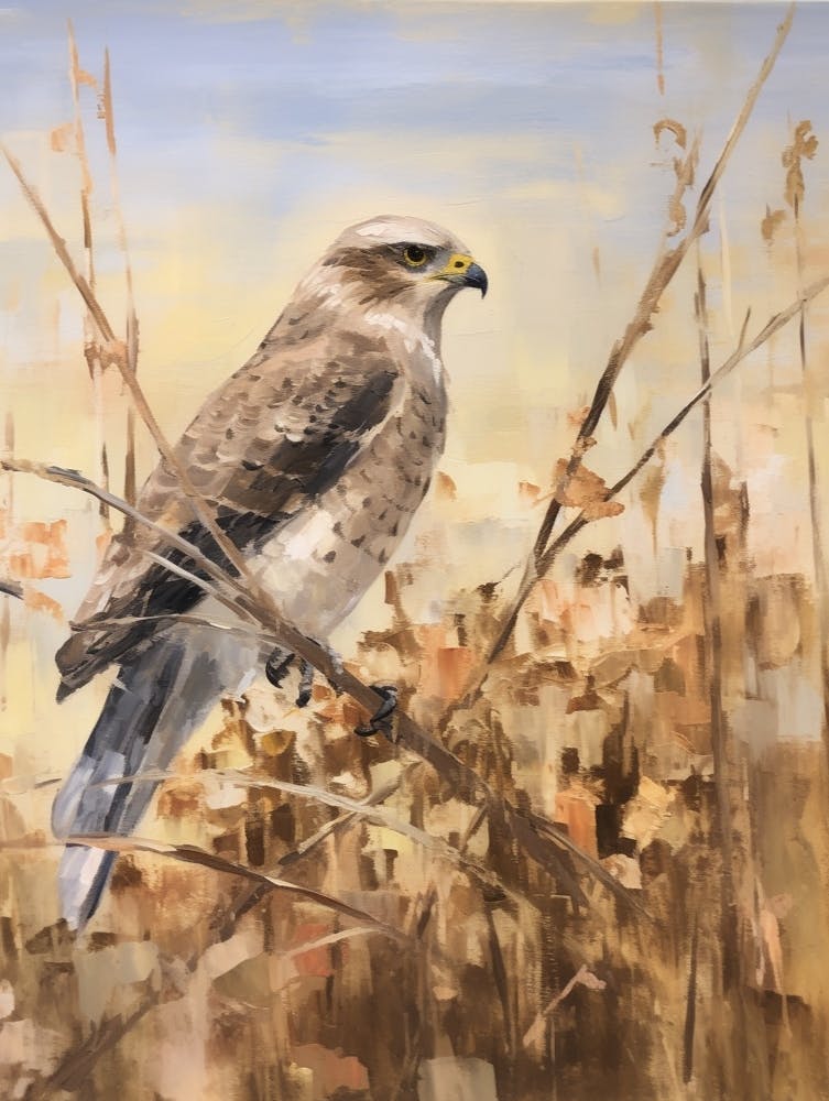 Bird Painting Eurasian Sparrowhawk 3