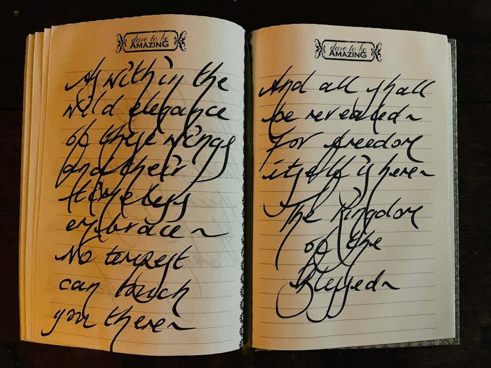 As within the silence…