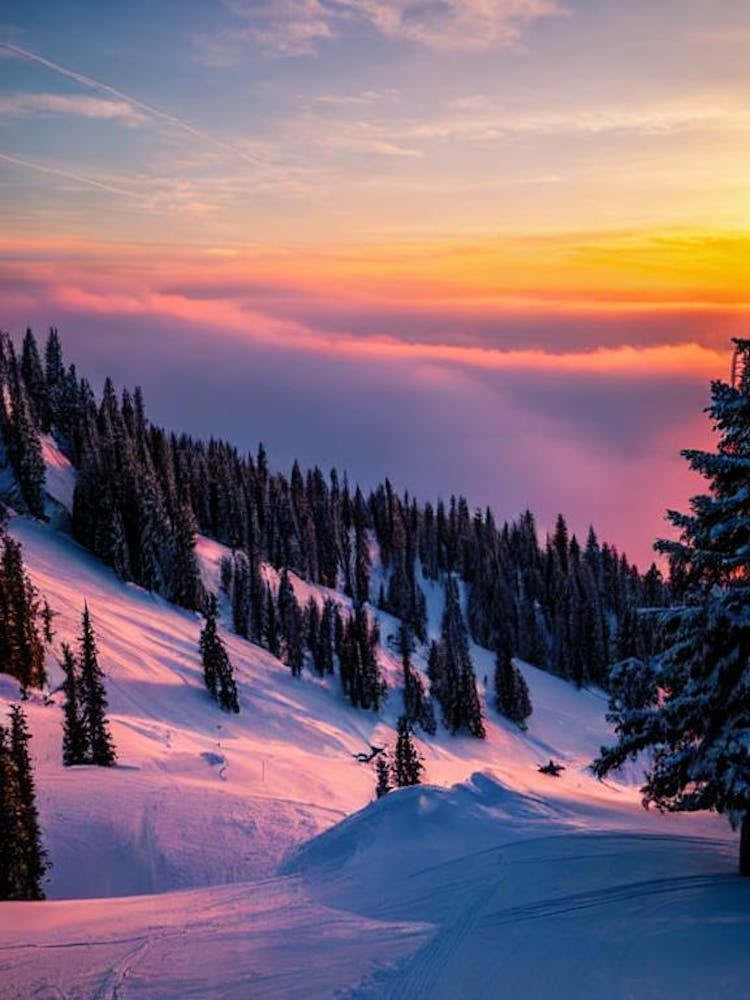 Bardonecchia, Italy Sunrise Skiing Poster