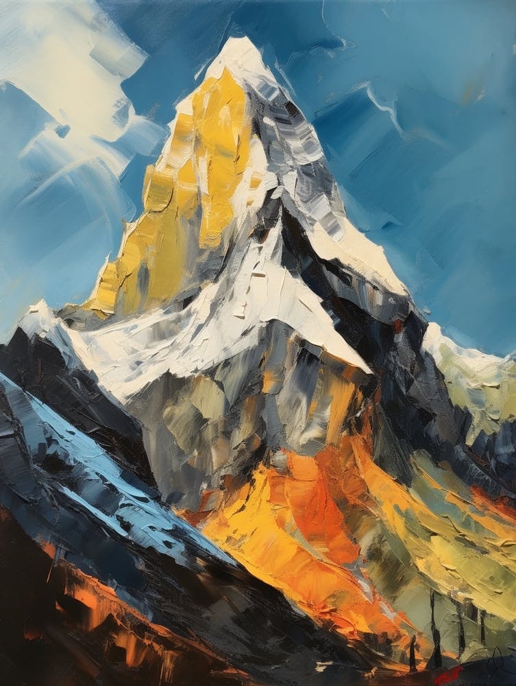 Ama Dablam Nepal Mountain Painting