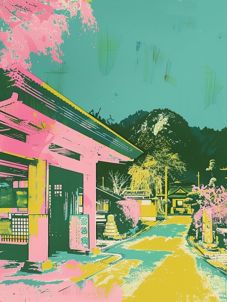 Karuizawa Japan Duotone Silkscreen 1