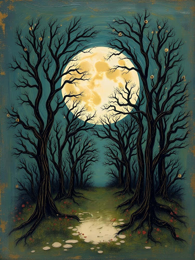 Full Moon In The Woods