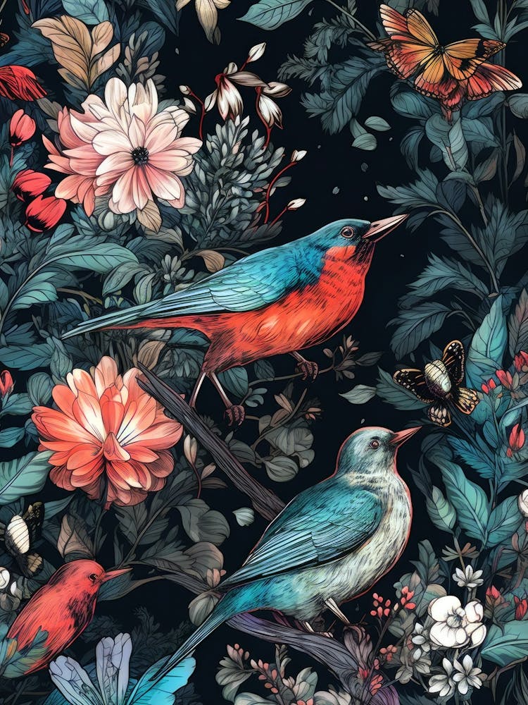 Birds In The Forest nature animal