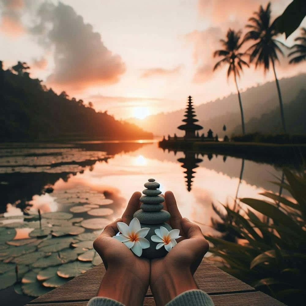 Hand Holding A Stone