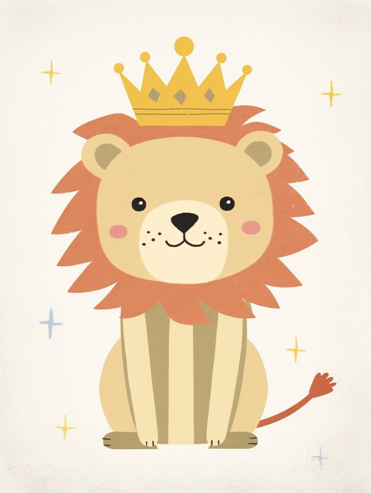 Little Lion 4 Wearing A Crown