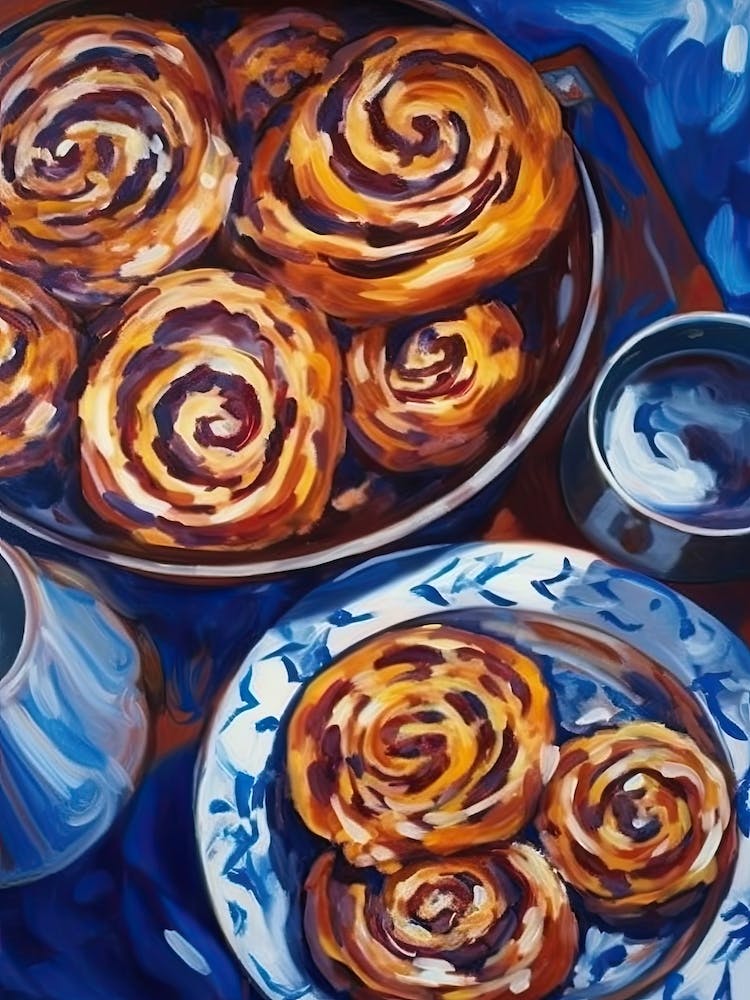 Cinnamon Rolls Painting 3