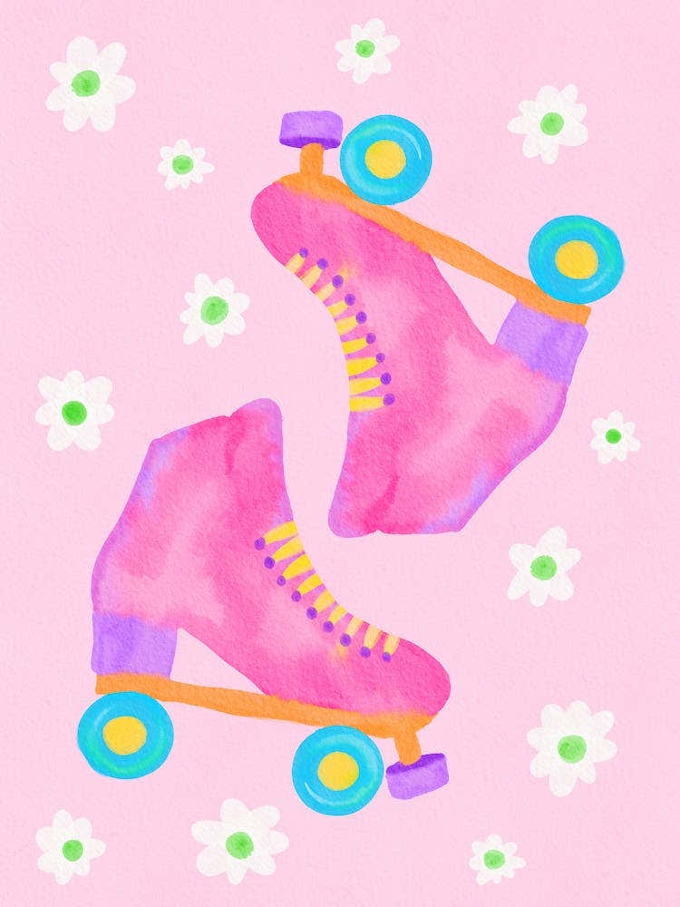 Roller Skates in Barbie Pink