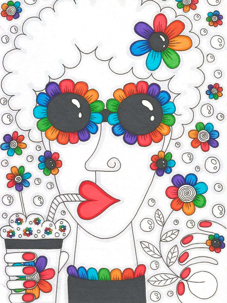 Rainbow Camomiles Girl