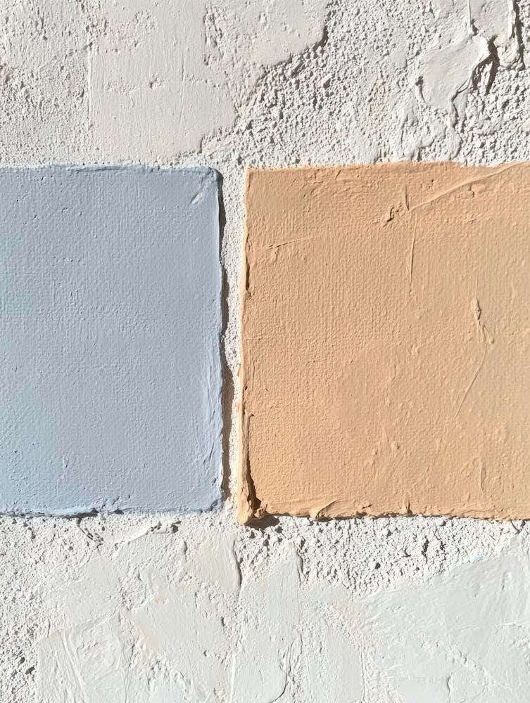 Two Paint Colors On A Wall