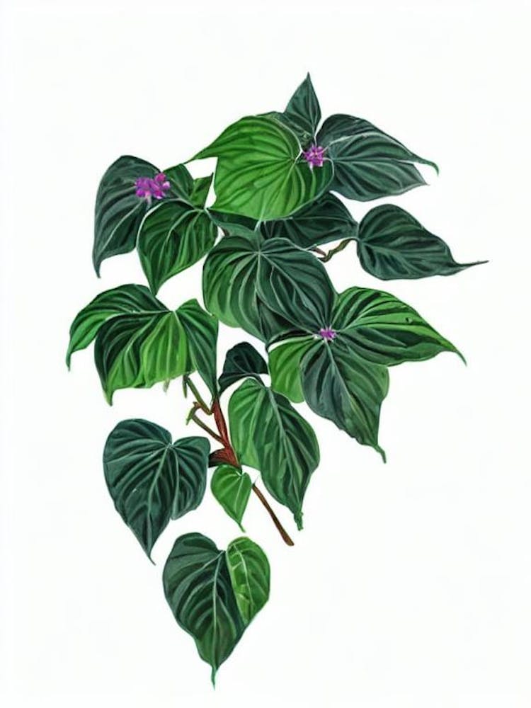 Bleeding Heart Vine (Clerodendrum Thomsoniae) Watercolor