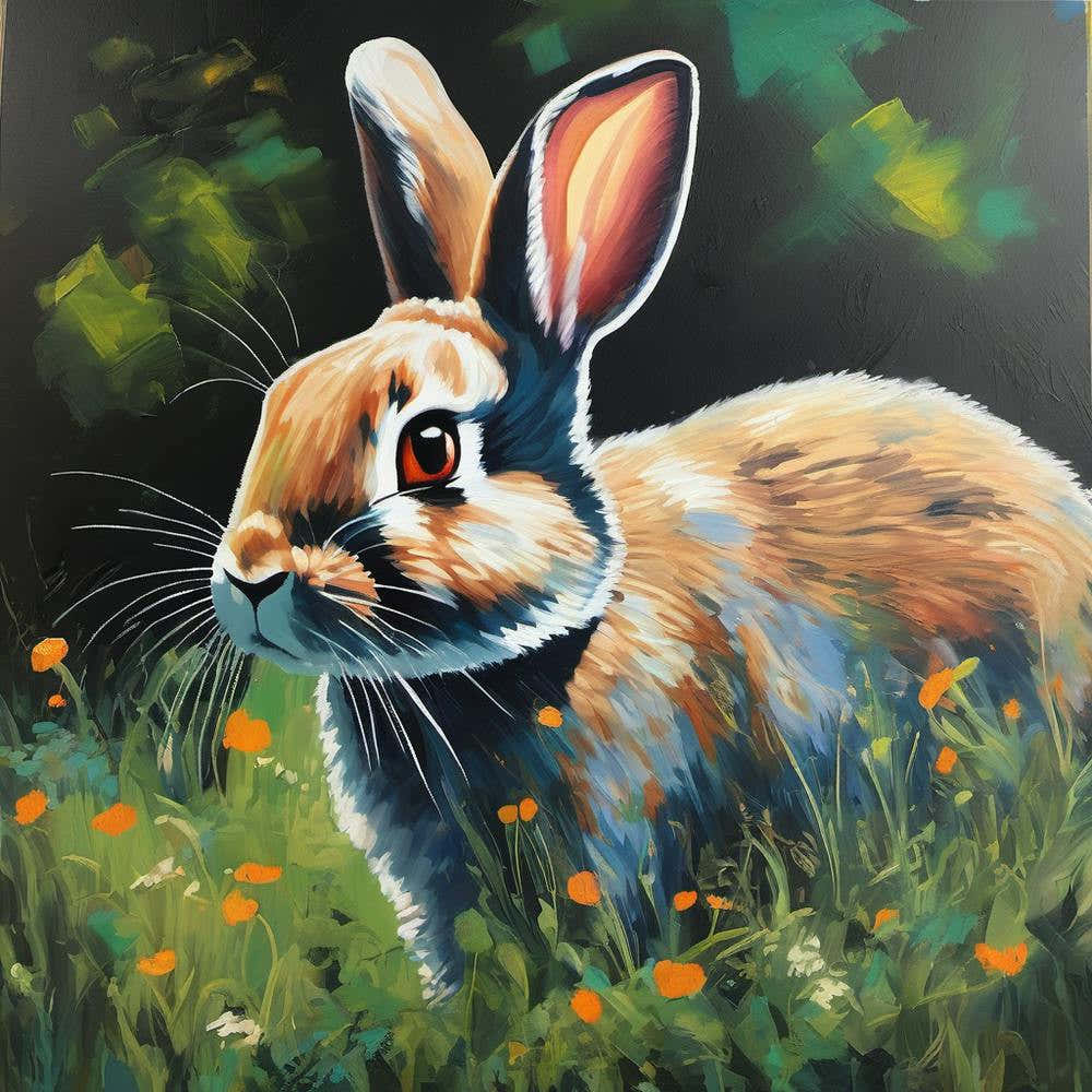 Rabbit In The Meadow 1